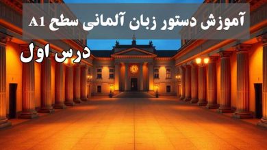آموزش دستور زبان آلمانی سطح A1 درس اول