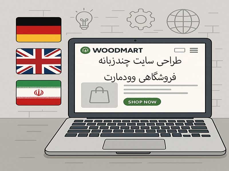 طراحی سایت چندزبانه فروشگاهی وودمارت