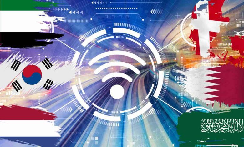 کشورهای برتر جهان در سرعت اینترنت