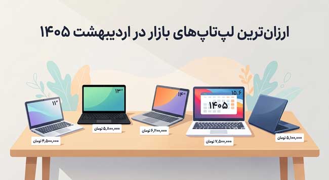 ارزان‌ترین لپ‌تاپ ۱۴۰۵