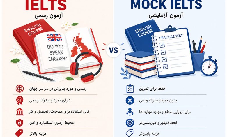 تفاوت آزمون آیلتس و ماک آیلتس