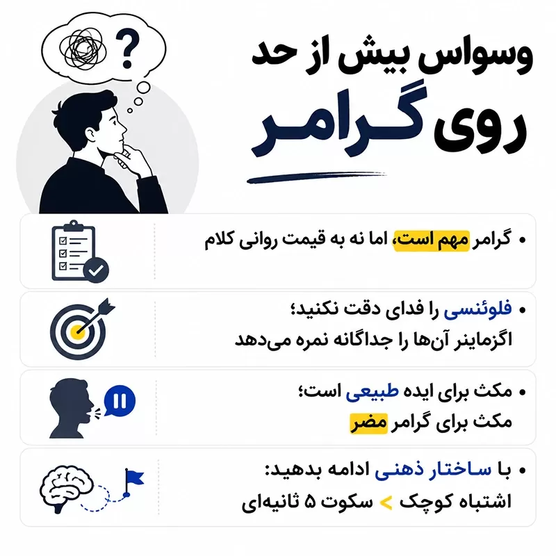 وسواس بیش از حد روی گرامر
