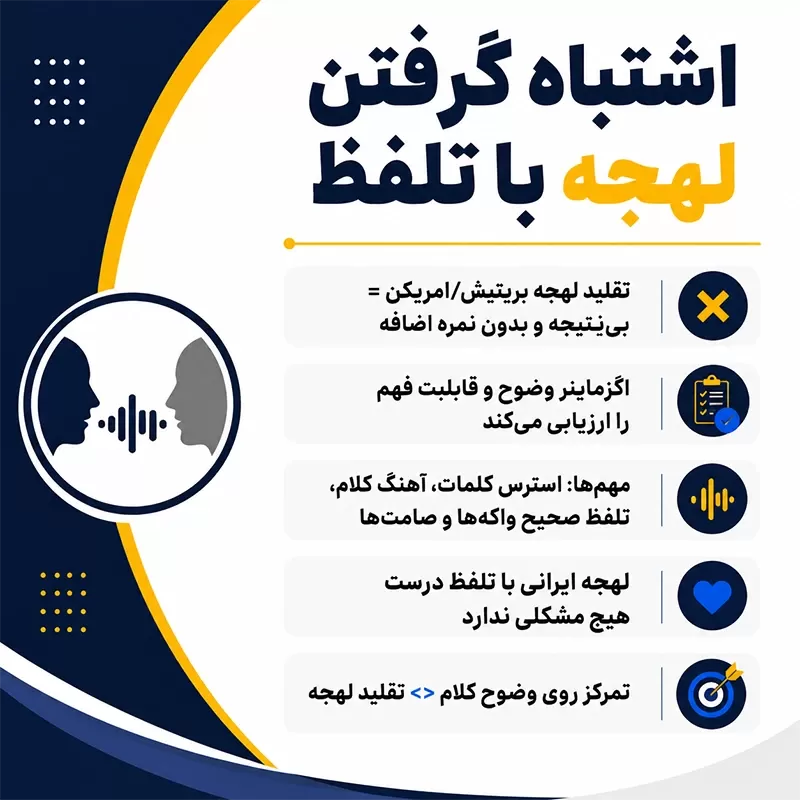 اشتباه گرفتن لهجه با تلفظ